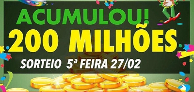 Mega-Sena acumula pela 16ª vez e prêmio vai para R$ 200 milhões