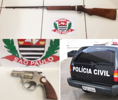 Pedreiro é preso com armas em Marília