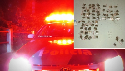 Trio de menores de 14 e 15 anos é detido vendendo drogas na zona norte