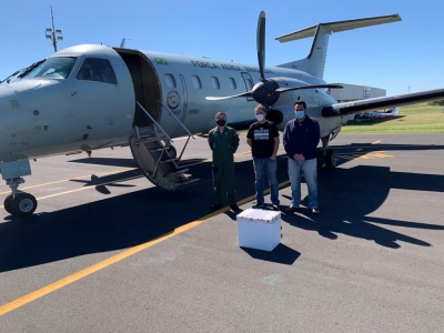 Cihdott da Santa Casa faz captação de rins e fígado. FAB forneceu o avião para o transporte