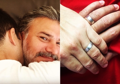 Leonardo Vieira mostra alianças com namorado e comemora: "casamos"