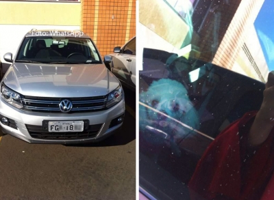 ABSURDO: Cachorro é esquecido dentro de carro em Shopping na zona norte