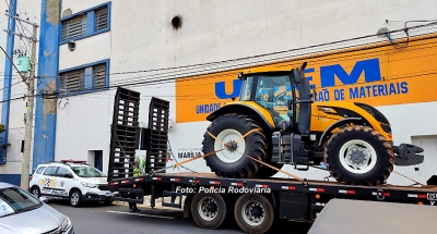 Polícia Rodoviária recupera trator e caminhão roubados na zona rural