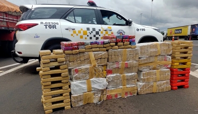 Polícia Rodoviária apreende 340 quilos de maconha