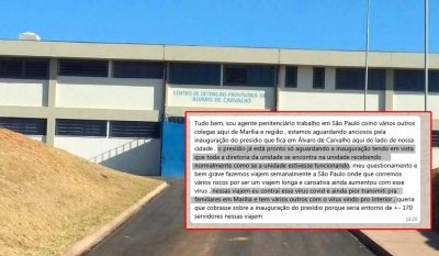 Agentes penitenciários denunciam demora na entrega de penitenciária