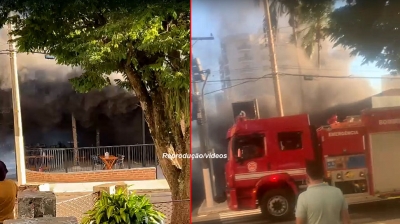 Incêndio em choperia mobiliza Corpo de Bombeiros em Marília