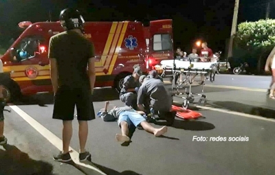 Jovem atropelado durante racha de motos permanece em coma
