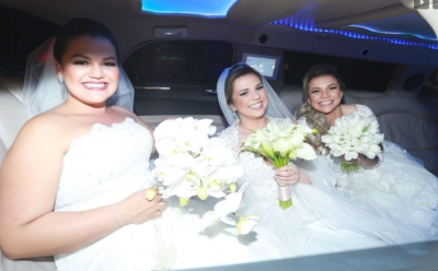 Casamento inédito reúne três irmãs e seus noivos no mesmo altar