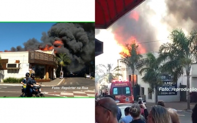 Fogo destrói loja de móveis na região 