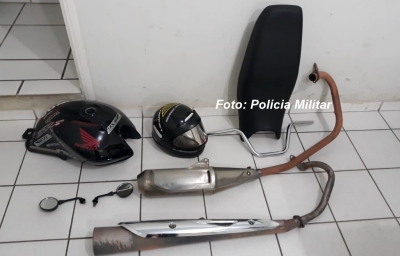 Rapaz furtava peças de motos em condomínio onde morava. Foi preso pela PM