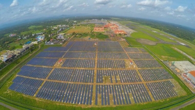 Primeiro aeroporto abastecido com energia solar