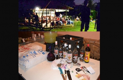 Polícia descobre festa com mais de 100 menores e muita bebida