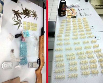 Força Tática faz mega apreensão de drogas no centro
