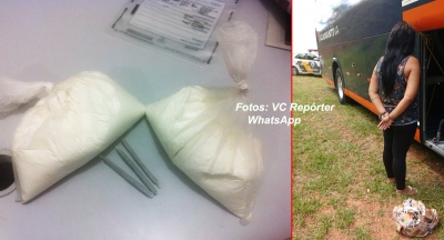 Mulher aceita ser "mula" de traficantes e acaba presa