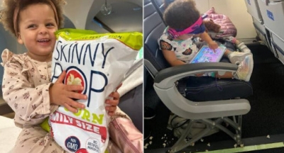 Comissária de bordo faz mulher grávida limpar sujeira de filha durante voo