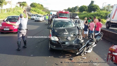 Motociclista fica gravemente ferido no Contorno