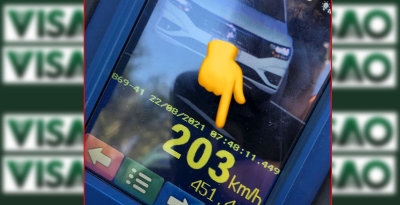 Motorista é flagrado dirigindo a 203 km/h em Marília