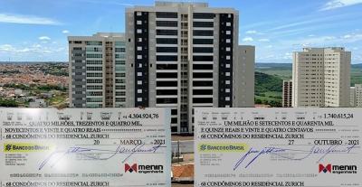Residencial Zurich eleva para R$ 6 milhões o saldo positivo devolvido para os compradores  
