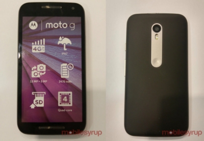 Novo Moto G é resistente à água