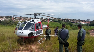 Corpo de Bombeiros realiza simulado com helicóptero Águia às margens da SP-294