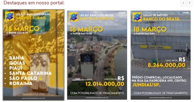 BB leiloará imóveis urbanos e rurais com até 40% de desconto