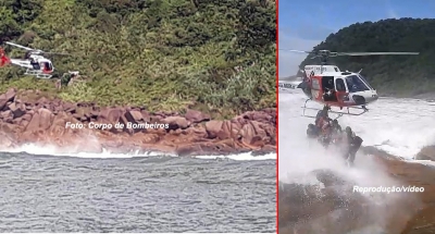 Bombeiro mariliense participa de salvamento em ilha no Litoral