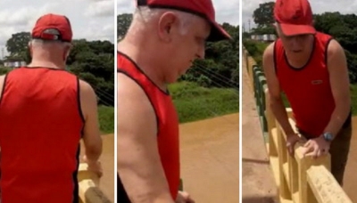 Turista idoso desaparece após tentar gravar vídeo e cair de ponte