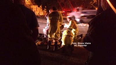 Vaca na pista provoca grave acidente. Mulher é atropelada em Marília