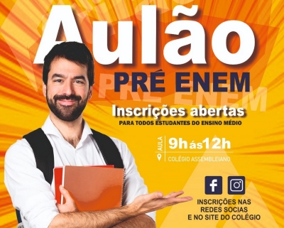 Colégio Assembleiano realizará Aulão Pré-Enem neste sábado