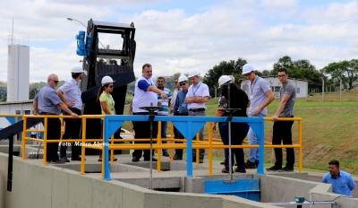 Engenheiros e técnicos da Caixa visitam a obra da ETE na bacia do Barbosa