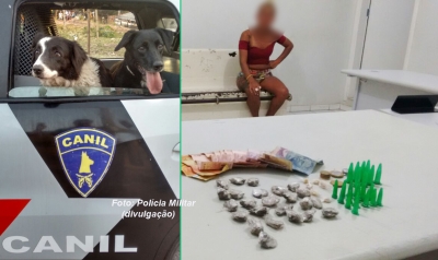 Mulher é presa com drogas na zona sul