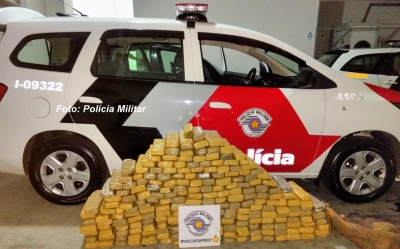 Polícia Militar apreende quase 170 kg de drogas em duas operações em Marília