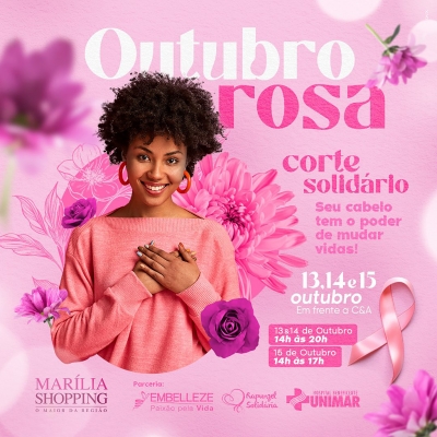 Marília Shopping promove ação de solidariedade em prol do Outubro Rosa