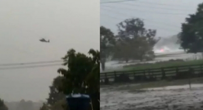 Helicóptero do Exército Brasileiro cai durante forte chuva em Manaus e deixa um morto
