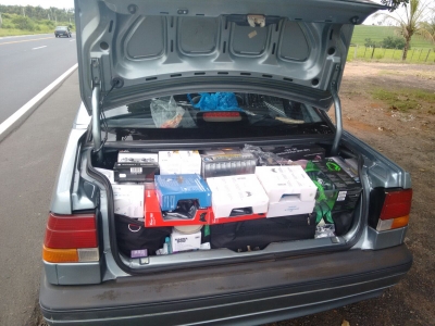 Polícia Rodoviária apreende contrabando de eletrônicos