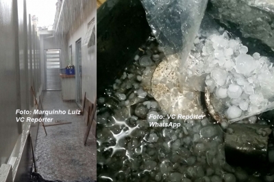 Chuva de granizo assusta moradores na região