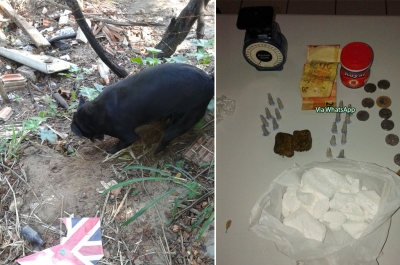 Polícia apreende drogas na zona norte