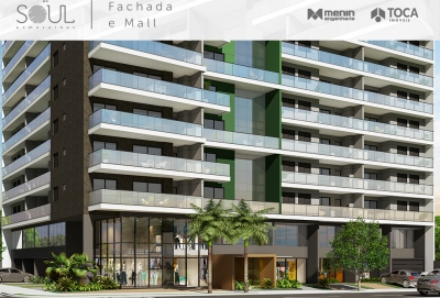 Soul Esmeraldas oferece área social completa e inclusiva, com um Mall no térreo