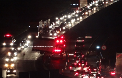 Caos no Contorno: em uma hora 7 acidentes