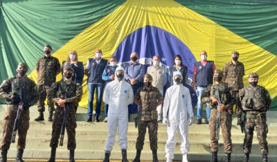 Direitos Humanos, Saúde e Exército fazem ação de desinfecção em unidades de saúde em Marília