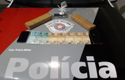 Atrás de assaltante, Polícia Militar prende acusado de tráfico