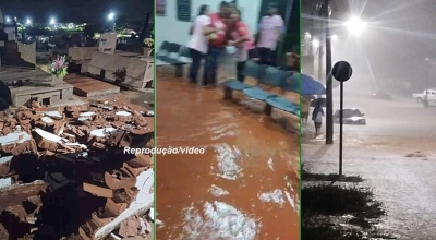 Temporal causa vários estragos em cidade da região