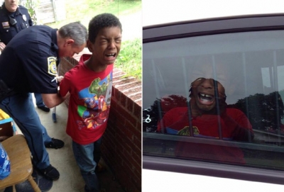 Mãe chama policiais para simular prisão de filho bagunceiro de 10 anos 