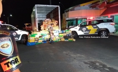 Polícia Rodoviária apreende maconha em fundo falso de caminhão