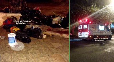 Briga entre andarilhos deixa um gravemente ferido. Agressor é preso pela PM