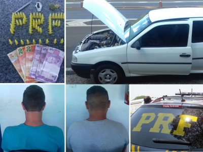 PRF prende dupla com cocaína na cueca