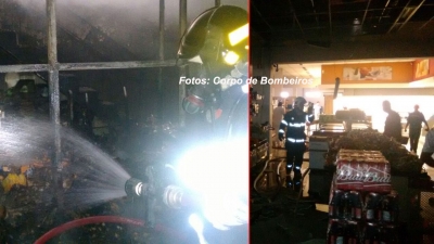 Incêndios em posto e supermercado mobilizam Bombeiros em Marília