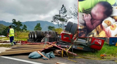 MILAGRE: bebê nasce após mãe ser arremessada de caminhão e morrer