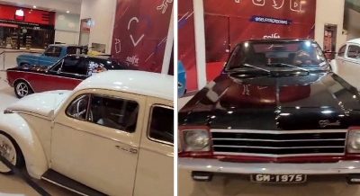 Marília Shopping recebe encontro de carros antigos 