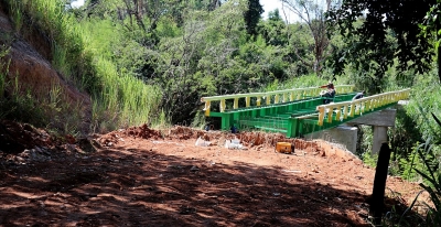 Nova ponte em estrada municipal será entregue até o final deste mês